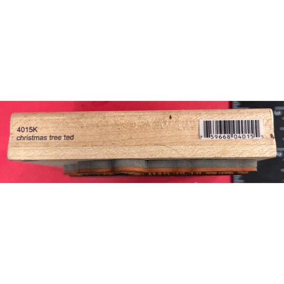 2009 Penny Black Christmas Tree Ted Wood Mounted Rubber Stamp 4015K - Picture 4 of 5